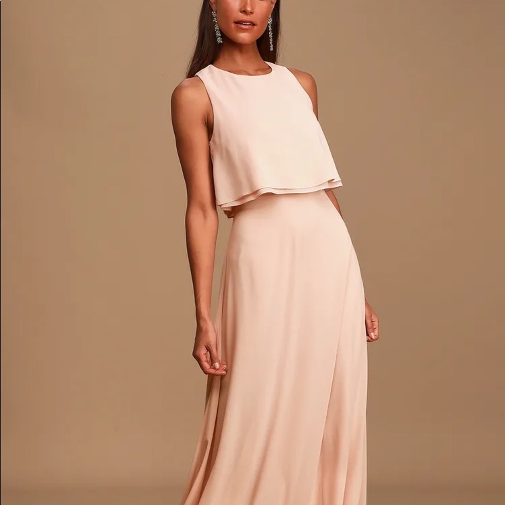 Blush bridesmaid dress